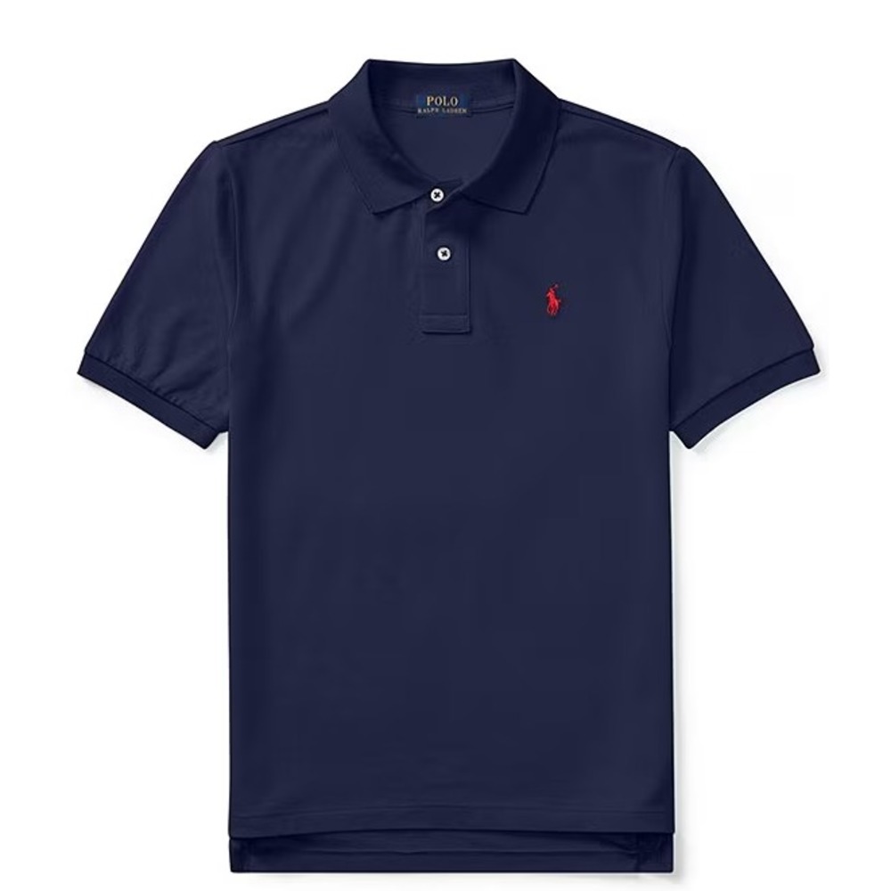 Polo Ralph Lauren Shirt Youth 10-12 Short Sleeve Classic Navy Preppy Casual